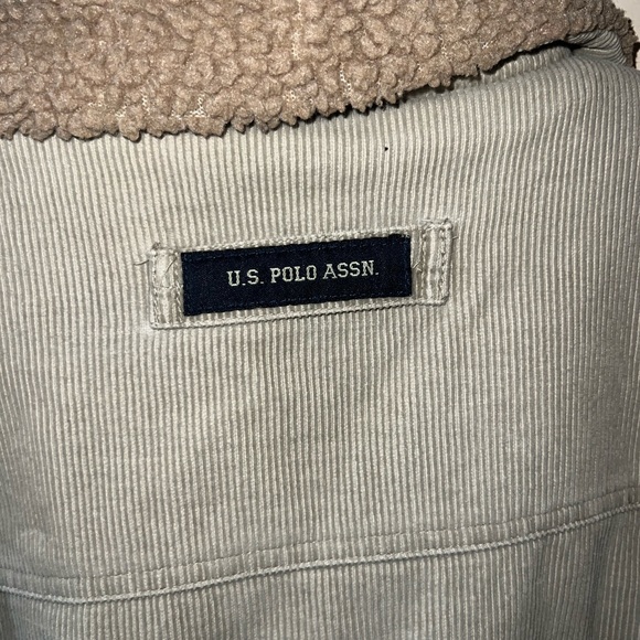 U.S. Polo Assn. Gray Jacket with Brown Collar - Picture 3 of 4